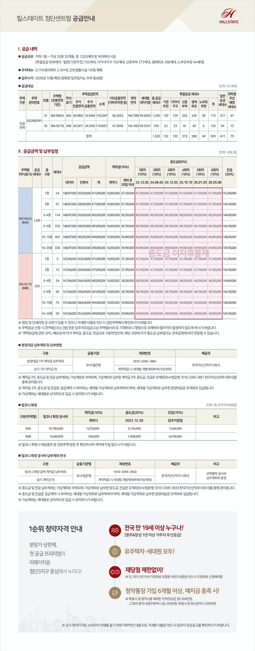 힐스테이트-첨단센트럴-공급안내